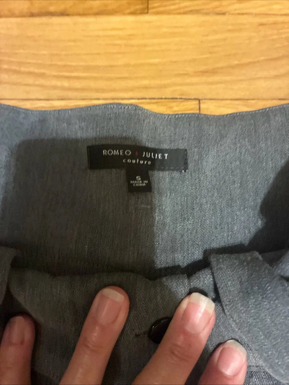 Romeo & Juliet Couture Gray High-Waist Paperbag Chinos